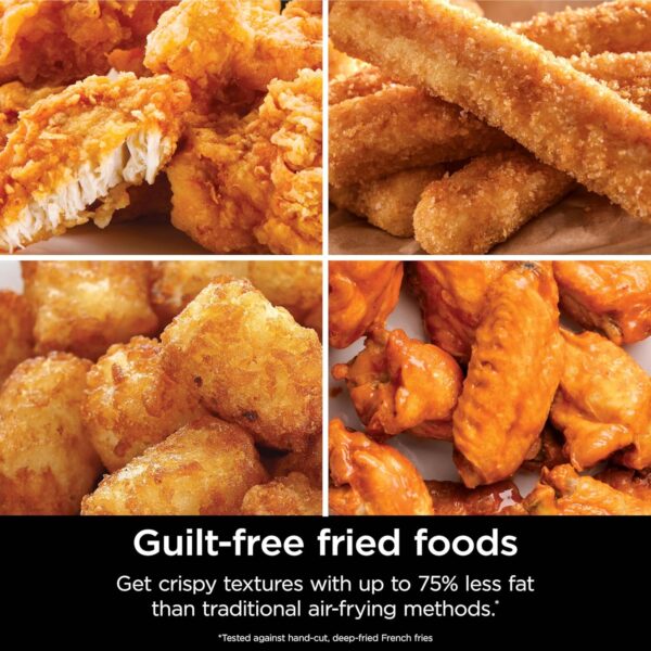 ninja air fryer pro 4 in 1 with 5 qt capacity, air fry, roast, reheat, dehydrate, air crisp technology with 400f for hot, 120 volts, nonstick basket & crisper plate, grey, af141
