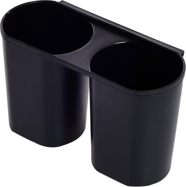 Sweet Home Collection Metal, Plasic ,Dish Drainer Drain Board and Utensil Holder Simple Easy to Use, 12" x 19" x 5", Black - Image 5
