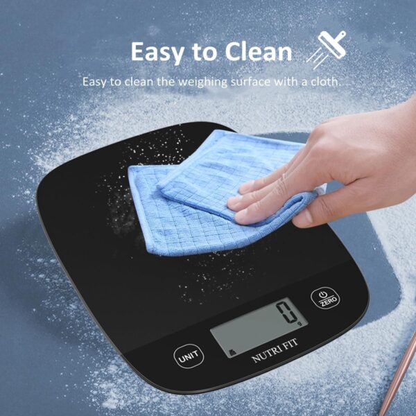NUTRI FIT Food Scale for Kitchen Scales Digital Weight Grams and Ounces, Baking Scale Accurate for Weight Loss, Cooking, Coffee, Keto Diet, Meal Prep, 0.1oz Ultra Slim Smart Tare Black - Image 7