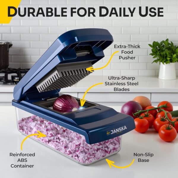 UltraChop All-in-One Vegetable Chopper, Veggie Food Chopper with Container, Spiralizer, Mandoline Slicer Dicer, Onion Mincer, French Fry And Salad Cutter, Home Essentials & Kitchen Gadgets - Image 3
