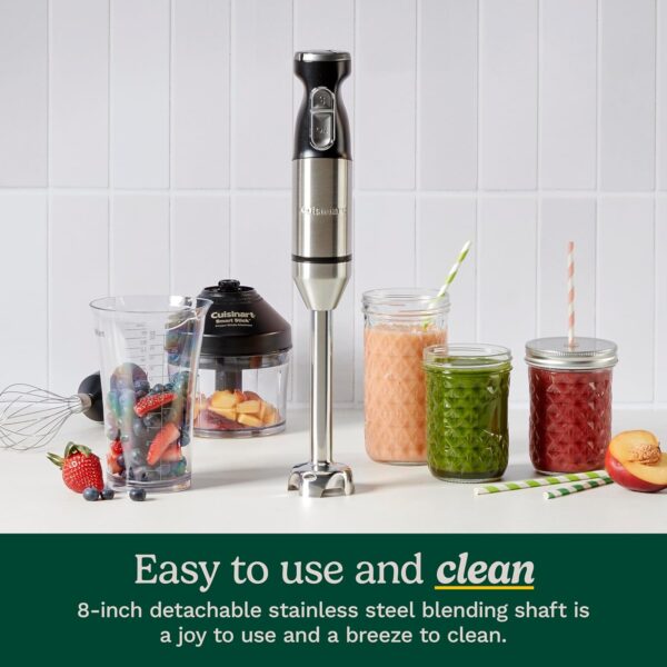 Cuisinart CSB-179 Smart Stick Variable Speed Hand Blender, Stainless Steel - Image 3
