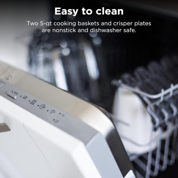Ninja Foodi 10QT 6-in-1 DualZone Smart XL Air Fryer, 2 Independent 5QT Baskets, Smart Cook Thermometer, Match Cook, Smart Finish, Air Fry, Roast, Bake, Dehydrate, Reheat, Grey, DZ550 - Image 6