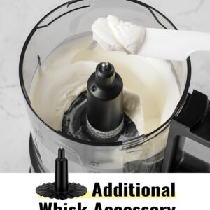 food chopper, 4 cup fast food processor, electric meat grinder with 2 speed, 4 stainless steel blades, and whisk, 400w power for chopping, mixing, emulsifying, puree and whisking, bpa free