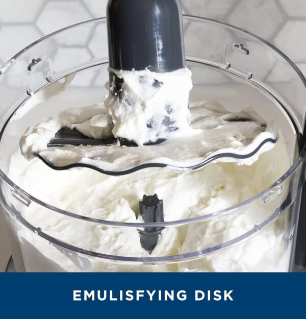 ge food processor | 12 cup | complete with 3 feeding tubes & stainless steel accessories 3 discs + dough blade | 3 speed | great for shredded cheese, chicken & more | kitchen essentials | 550 watts