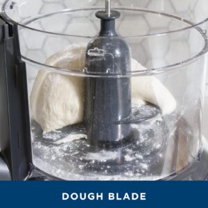 ge food processor | 12 cup | complete with 3 feeding tubes & stainless steel accessories 3 discs + dough blade | 3 speed | great for shredded cheese, chicken & more | kitchen essentials | 550 watts