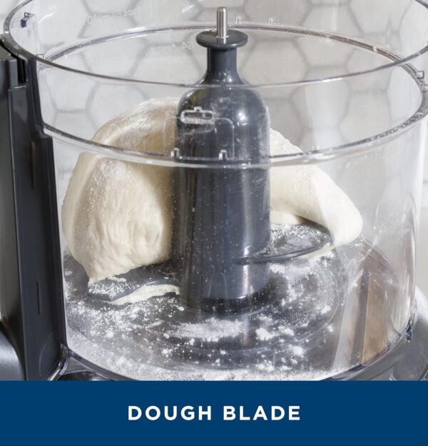 ge food processor | 12 cup | complete with 3 feeding tubes & stainless steel accessories 3 discs + dough blade | 3 speed | great for shredded cheese, chicken & more | kitchen essentials | 550 watts
