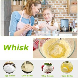 bonsenkitchen immersion handheld blender with whisk, 20 speed & turbo mode hand blender stick 500w, 304 stainless steel hand blender for soup, smoothie, puree, baby food