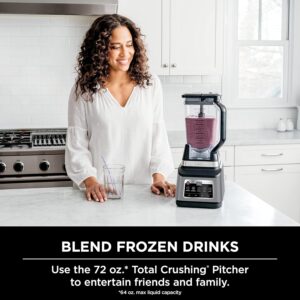 ninja bn801 professional plus kitchen system, 1400 wp, 5 functions for smoothies, chopping, dough & more with auto iq, 72 oz.* blender pitcher, 64 oz. processor bowl, (2) 24 oz. to go cups, grey