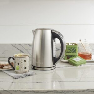 cuisinart 1.7 liter stainless steel cordless electric kettle with 6 preset temperatures