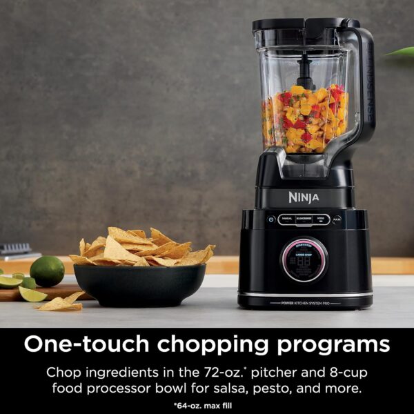 ninja | all in one blender & food processor | best for smoothies, cookie dough, salsas, cole slaw & more | blendsense intelligence for perfectly smooth results | 1800 watt | black | tb401