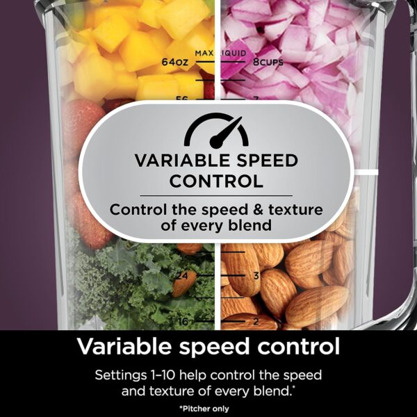 ninja | all in one blender & food processor | best for smoothies, cookie dough, salsas, cole slaw & more | blendsense intelligence for perfectly smooth results | 1800 watt | black | tb401