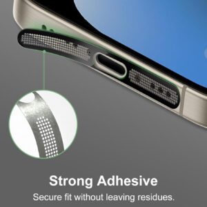 usb c dust plug, phone speaker dust cover and anti dust cover protector cap for iphone 16/16 pro/16 pro max/iphone 15/15 pro/pro max – black