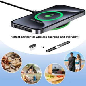 usb c dust plug, phone speaker dust cover and anti dust cover protector cap for iphone 16/16 pro/16 pro max/iphone 15/15 pro/pro max – black