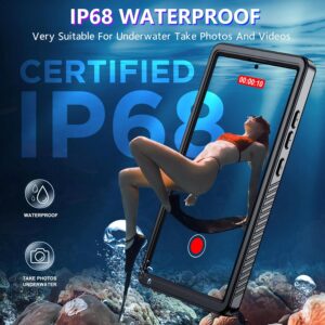 2025 new for samsung galaxy s24 ultra case waterproof, [built in camera & screen protector][military grade shockproof][ip68 underwater][dustproof][dropproof] full body phone case for s24 ultra 6.8"