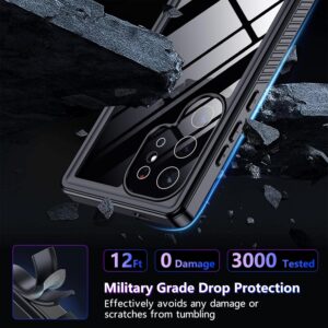 2025 new for samsung galaxy s24 ultra case waterproof, [built in camera & screen protector][military grade shockproof][ip68 underwater][dustproof][dropproof] full body phone case for s24 ultra 6.8"