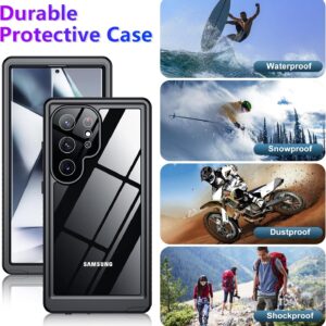 2025 new for samsung galaxy s24 ultra case waterproof, [built in camera & screen protector][military grade shockproof][ip68 underwater][dustproof][dropproof] full body phone case for s24 ultra 6.8"