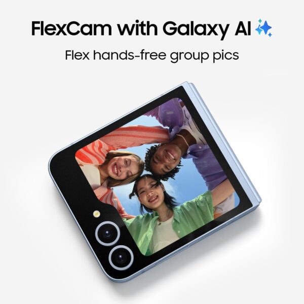 samsung galaxy z flip6, 256gb unlocked android smartphone, flexcam, photo assist, camcorder mode, live interpreter, foldable design, pocket sized portability, 2024, us 1 yr warranty, silver shadow
