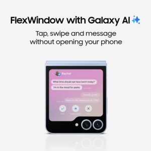 samsung galaxy z flip6, 256gb unlocked android smartphone, flexcam, photo assist, camcorder mode, live interpreter, foldable design, pocket sized portability, 2024, us 1 yr warranty, silver shadow
