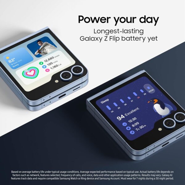 samsung galaxy z flip6, 256gb unlocked android smartphone, flexcam, photo assist, camcorder mode, live interpreter, foldable design, pocket sized portability, 2024, us 1 yr warranty, silver shadow