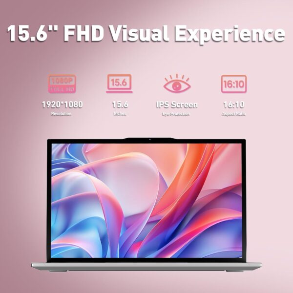 2025 latest 15.6'' laptop, 16gb ram, 512gb ssd, intel core i7 6500u(up to 3.1ghz), windows 11, fhd 1080p display, backlit keyboard, fingerprint, webcam, wifi5, bluetooth, mini hdmi, tf card slot, grey