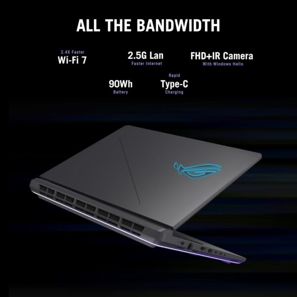 asus rog strix g16 (2025) gaming laptop, 16” fhd+ 16:10 165hz/3ms display, nvidia® geforce rtx™ 5060 laptop gpu, intel® core™ i7 processor 14650hx, 16gb ddr5, 1tb gen 4 ssd, wi fi 7, windows 11 home