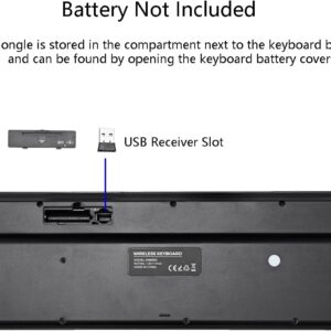 wireless keyboard, 2.4g usb external silent cordless keyboard for windows chrome laptop computer pc desktop notebook chromebook, 106 keys full size with number pad (black)
