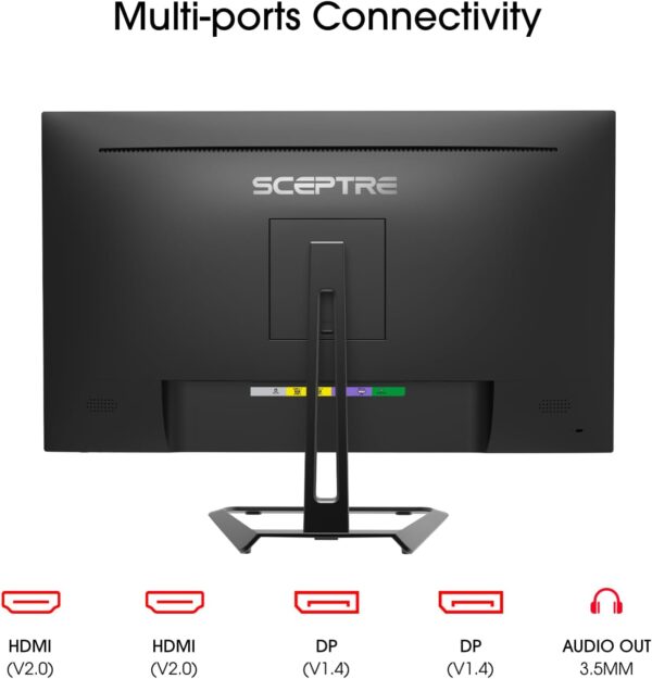 sceptre new ips 27 inch 4k monitor 3840 x 2160 up to 70hz build in speakers 2025