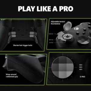 xbox elite series 2 core wireless gaming controller – black – xbox series x|s, xbox one, windows pc, android, and ios