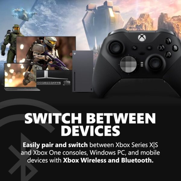 xbox elite series 2 core wireless gaming controller – black – xbox series x|s, xbox one, windows pc, android, and ios