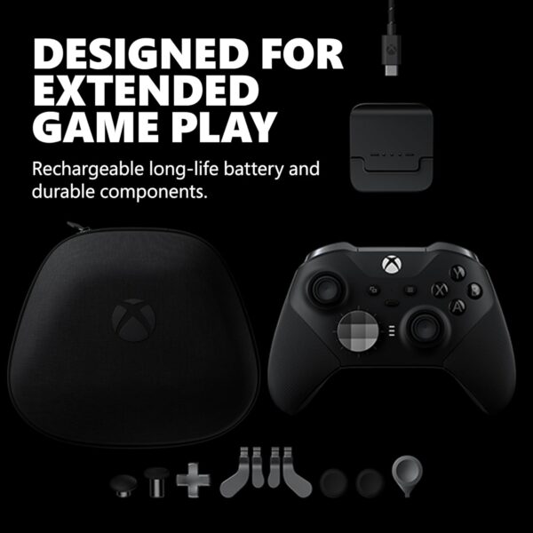 xbox elite series 2 core wireless gaming controller – black – xbox series x|s, xbox one, windows pc, android, and ios