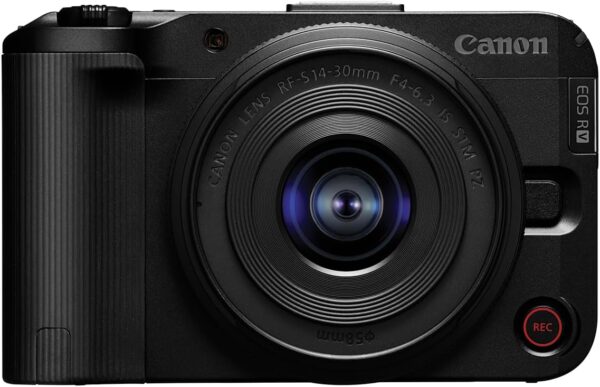 canon eos r50 v with rf s14 30mm f4 6.3 is stm pz lens, aps c mirrorless interchangeable lens hybrid camera, ultra wide angle zoom lens, vertical video, vlogging, live streaming, content creation