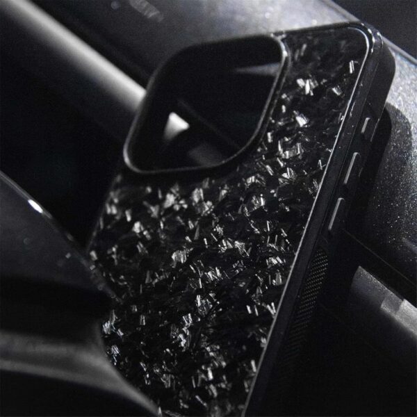 forged carbon fiber phone case, 2025 new carbon fiber phone case for iphone 16 15 14 13 12 pro max (blue,13)