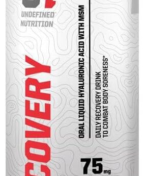 Undefined Nutrition Recovery by Brian Shaw – Oral Liquid Hyaluronic Acid (HA) + MSM – Protects Joints and Muscles, Reduces Post Workout Soreness – Joint and Connective Tissue Repair Supplement – 24 oz