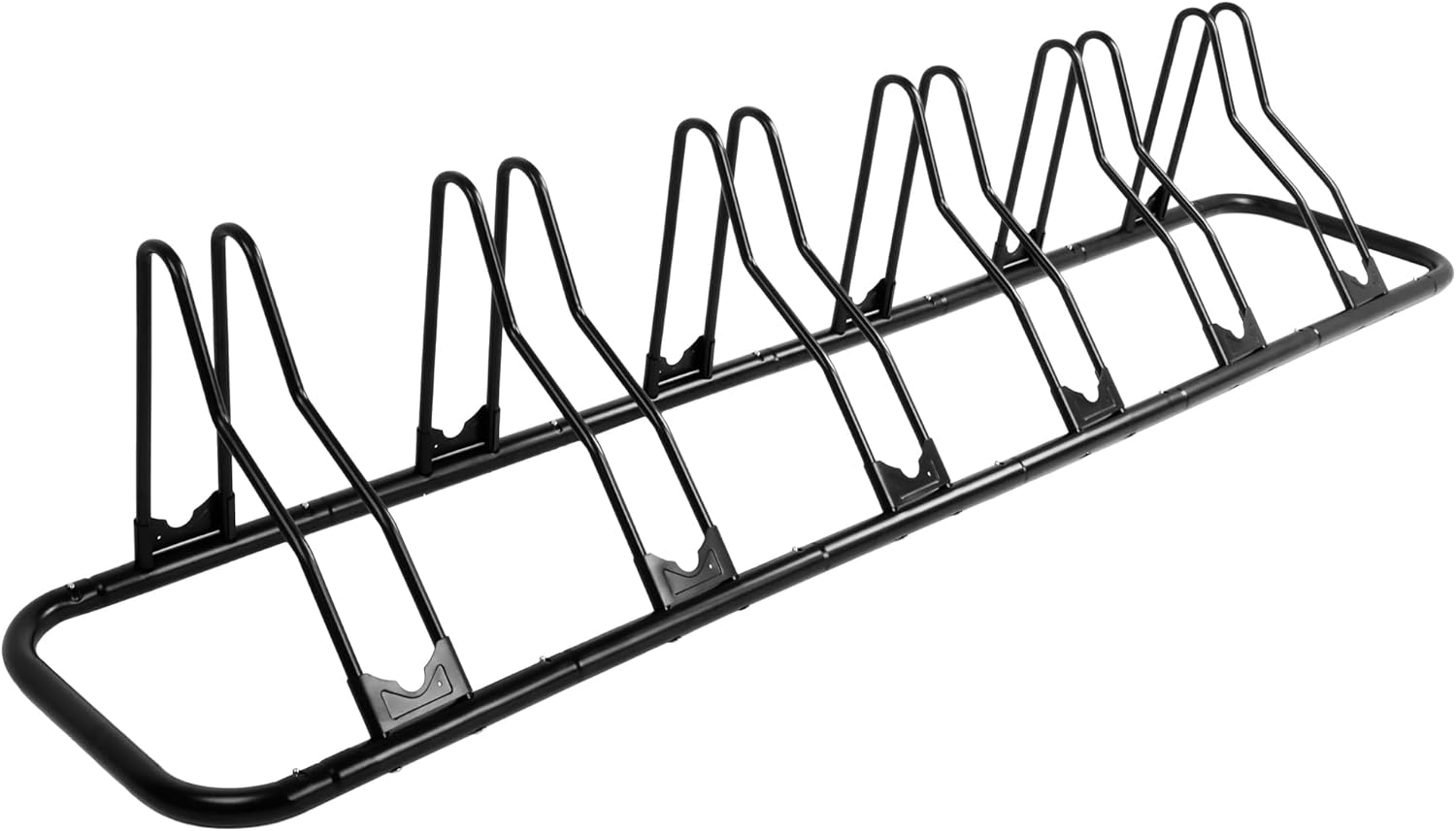 CyclingDeal Bike Rack Floor Parking Bike Stand for up to 6 Bicycles | Indoor, Home & Garage Storage Rack | Stable & Secure Bicycle Stand w/Tire Grooves Up to 29″, Holding Plates & Custom Spacing