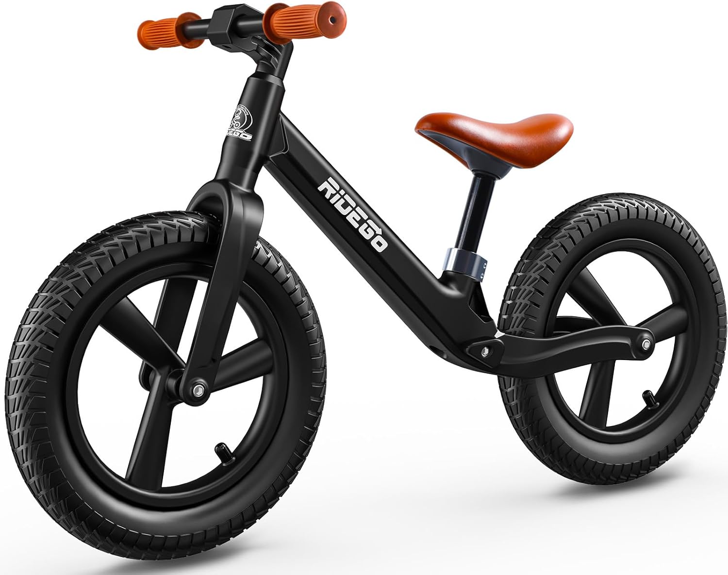 Ridego 12 or 14 Inch Balance Bike for Kids 3-7 Year Old,Lightweight Kids Bike with Adjustable Seat, Push Bicycle with Air Rubber Tires，Ride-on Toys Birthday Gift