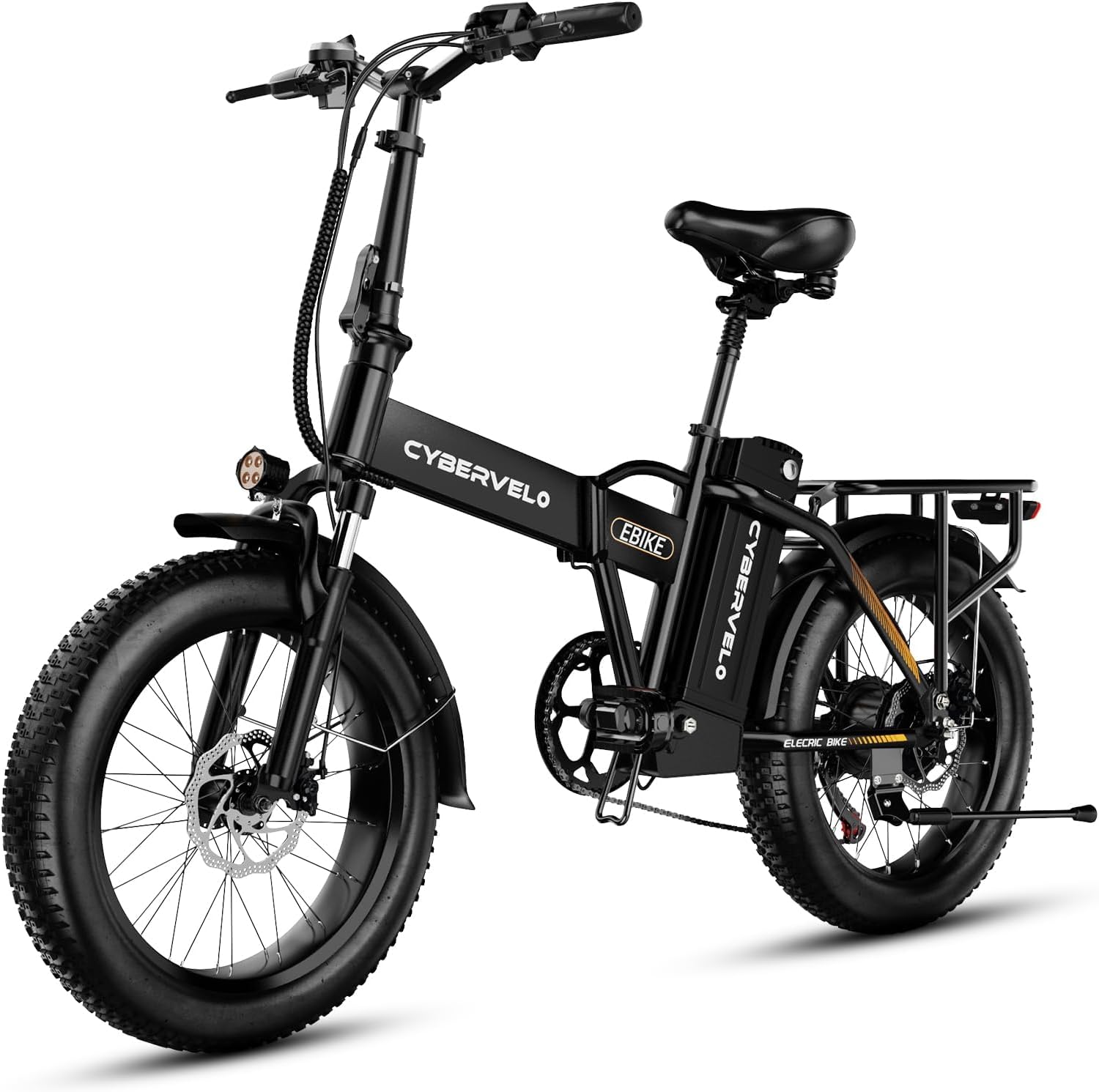 1000W Folding Electric Bike, 48V Large Removable Battery E Bike, 30+MPH, 80 Miles Max Range, 20″ Fat Tire Electric Bike for Adults, Adult Electric Bicycles for Long
