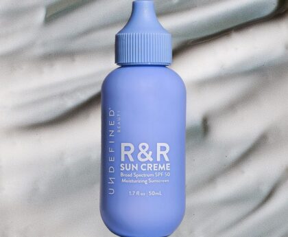 Undefined Beauty R&R Sun Crème SPF 50 – Untinted 3-in-1 Moisturizing Sunscreen with Ceramides, CoQ10, Niacinamide, Resveratrol 1.7oz