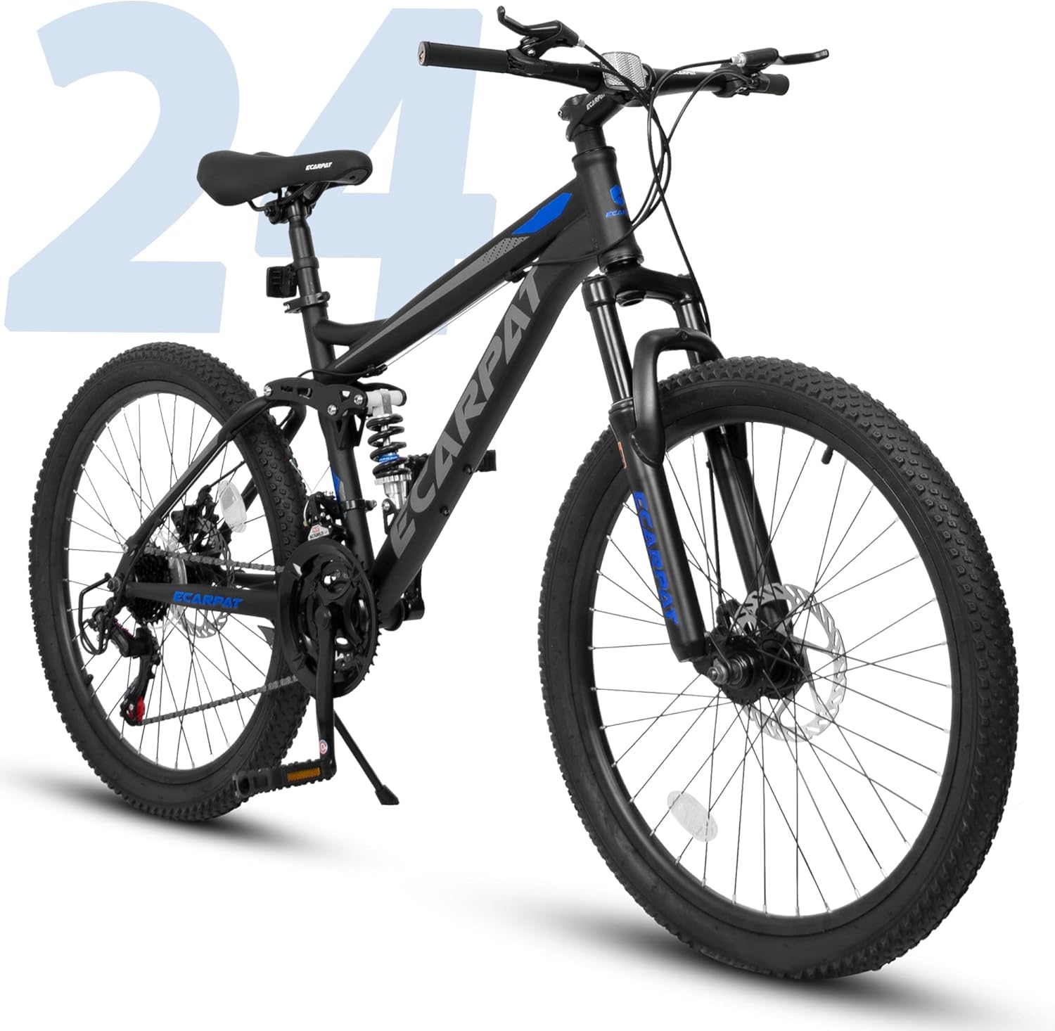 24/26/27.5 Inch Wheel Mountain Bike, 21 Speed MTB Bike with Full/Front Suspension, Steel Frame and Dual Disc Brakes, Adult Mens Outdoor Cycling Mountain Bicycle