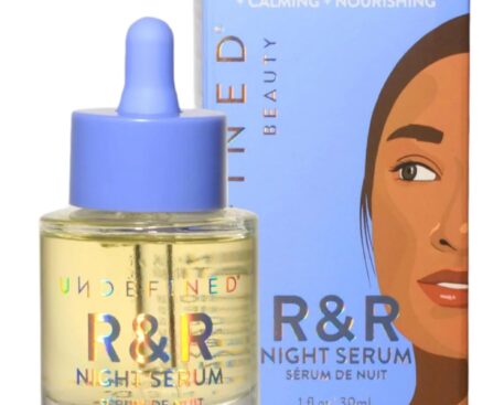 Undefined Beauty NEW R&R Night Serum Retinal Face Oil (retinaldehyde) with Blue Tansy, Tamanu, Bakuchiol, Squalane, Borage, Rosehip to repair and smooth for youthful skin, 1oz