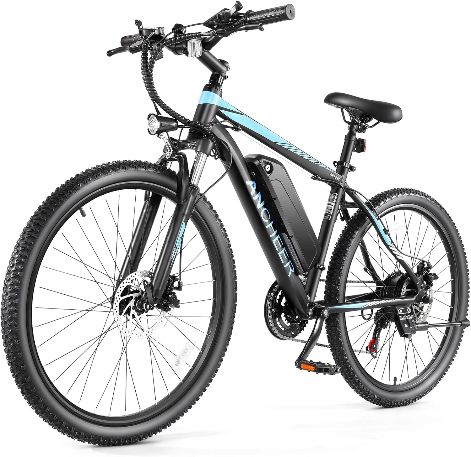 ANCHEER Electric Bike for Adults, [Peak 750W Motor] Electric Mountain Bike, 26″ Sunshine Ebike, 55 Miles 20-22MPH Electric Bicycle with 48V/374Wh Battery, 7/21Speed, UL2849 Compliant
