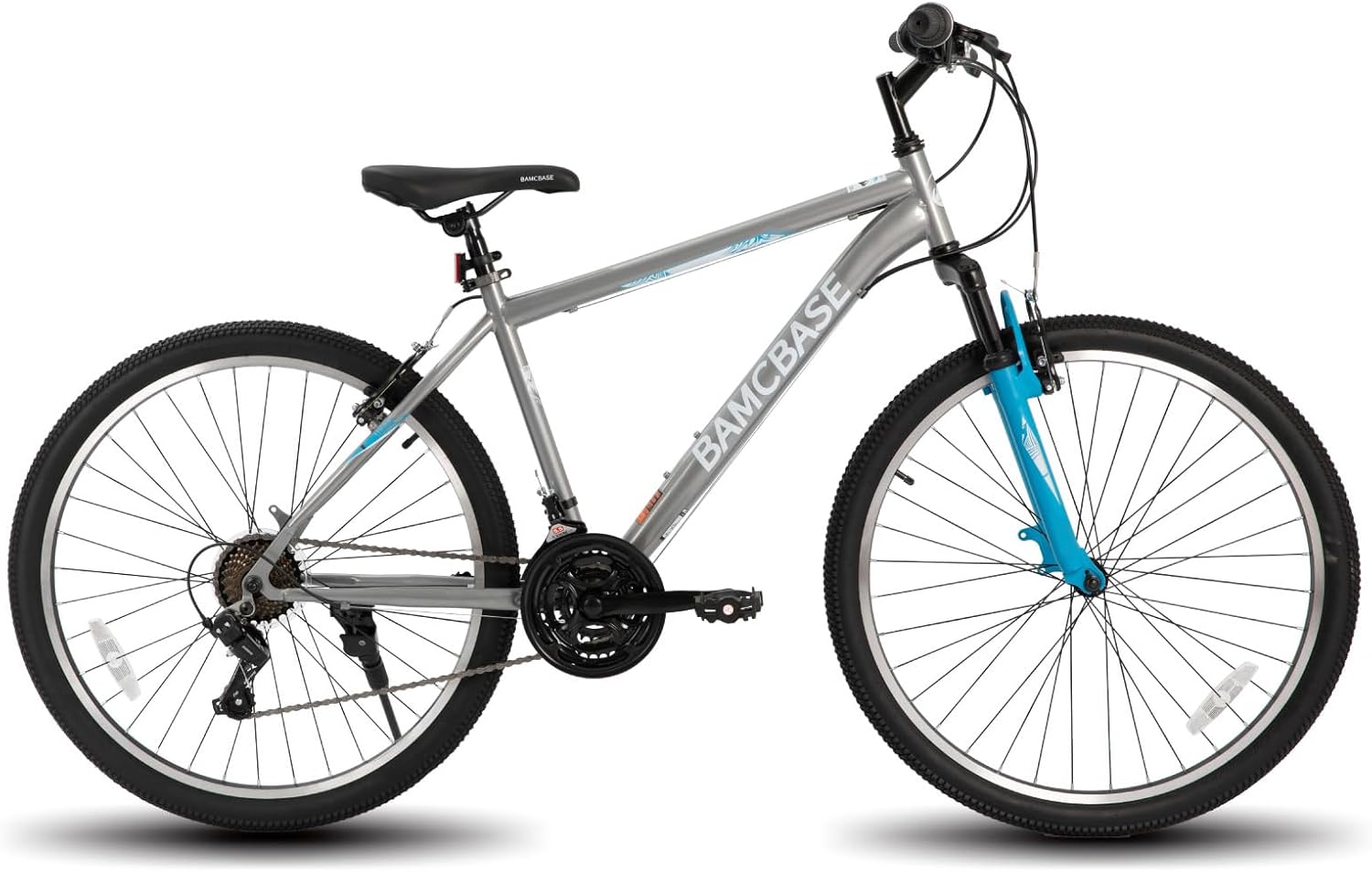 HILAND 26 27.5 29 Inch Mountain Bike, Mens and Womens MTB with 21 Speeds, High-Tensile Steel Frame, V Brake, Hardtail Bicycle for Adults