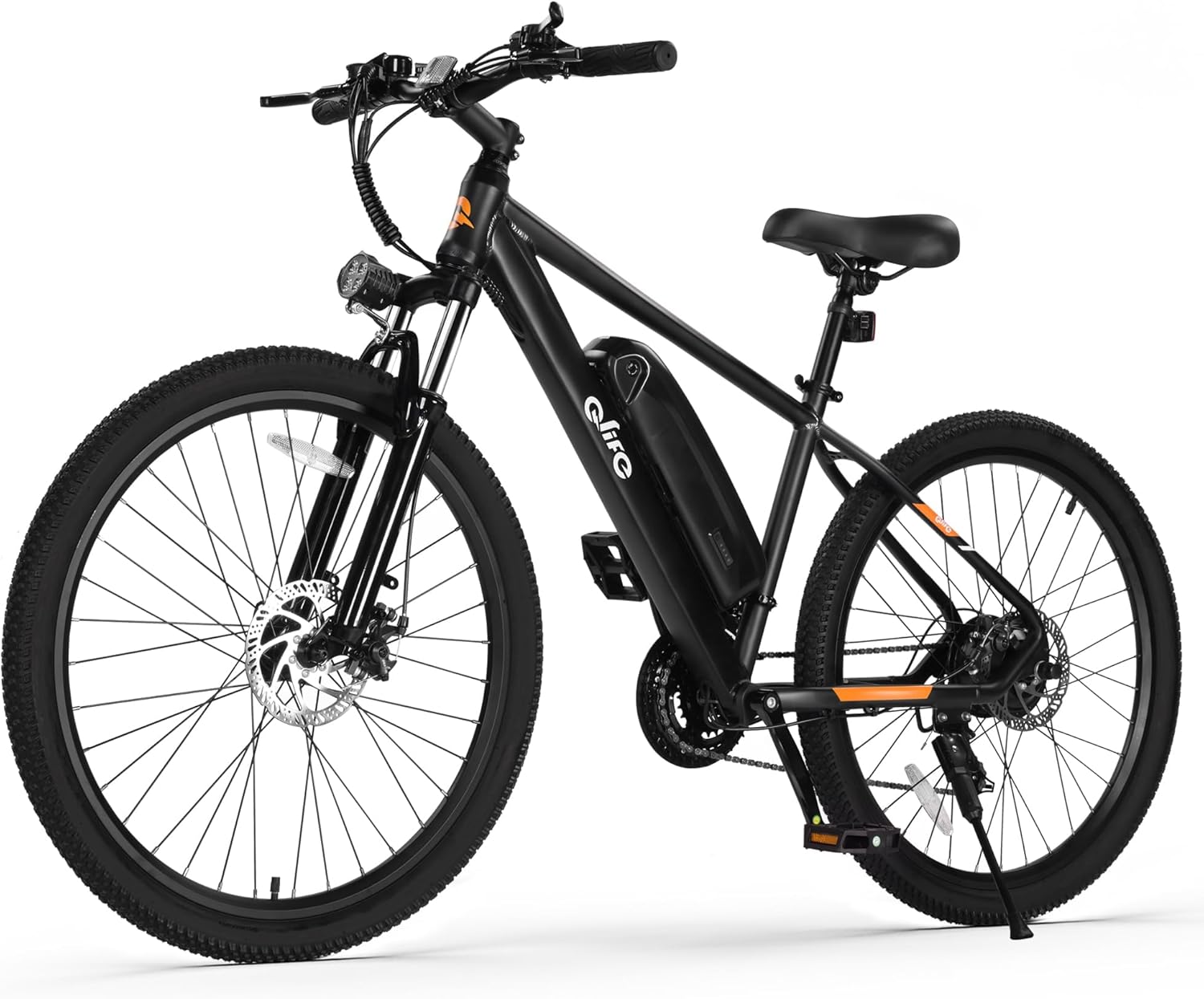 Qlife Racer Electric Bike for Adults – 21-Speed Mountain Lightweight Ebike with Peak 750W 22MPH Brushless Motor, 375Wh Removable Battery, 26X2.1 Tire Step Over E-MTB, Up to 40 Miles