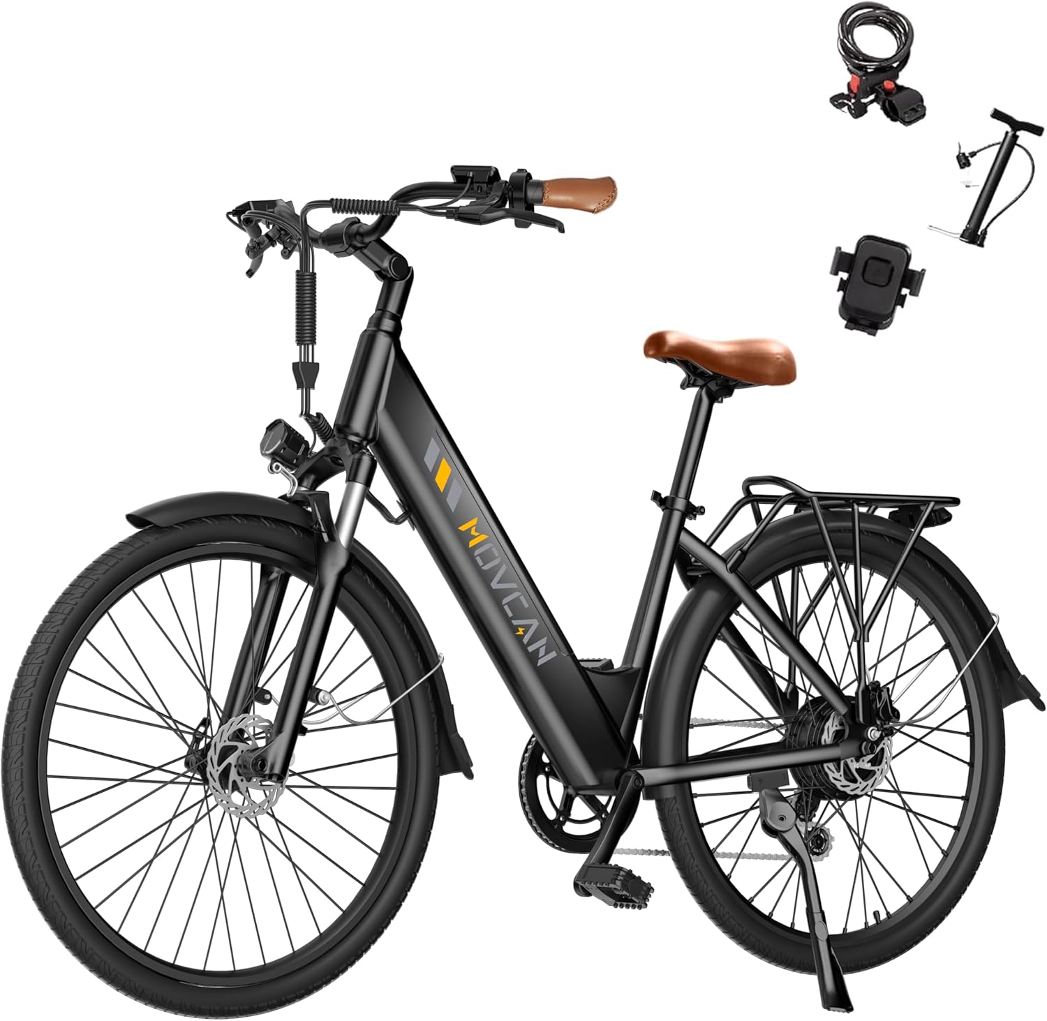 V80 Electric Bike, 1000W Motor 28MPH Ebike, 48V 13Ah Removeable Battery, 26” City Cruiser Adult Electric Bicycles up to 70 Miles