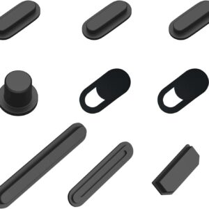 9 PCS Dust Plug Cover for MacBook Air 13.6" 15.3" M4 M3 M2, MacBook Pro 14 16 M4 M3 M2 M1, MacBook Pro 13 M2 M1, Dust Plug for HDMI, Thunderbolt, SD, Charger Port, Headphone &2PCS Webcam Cover Slide