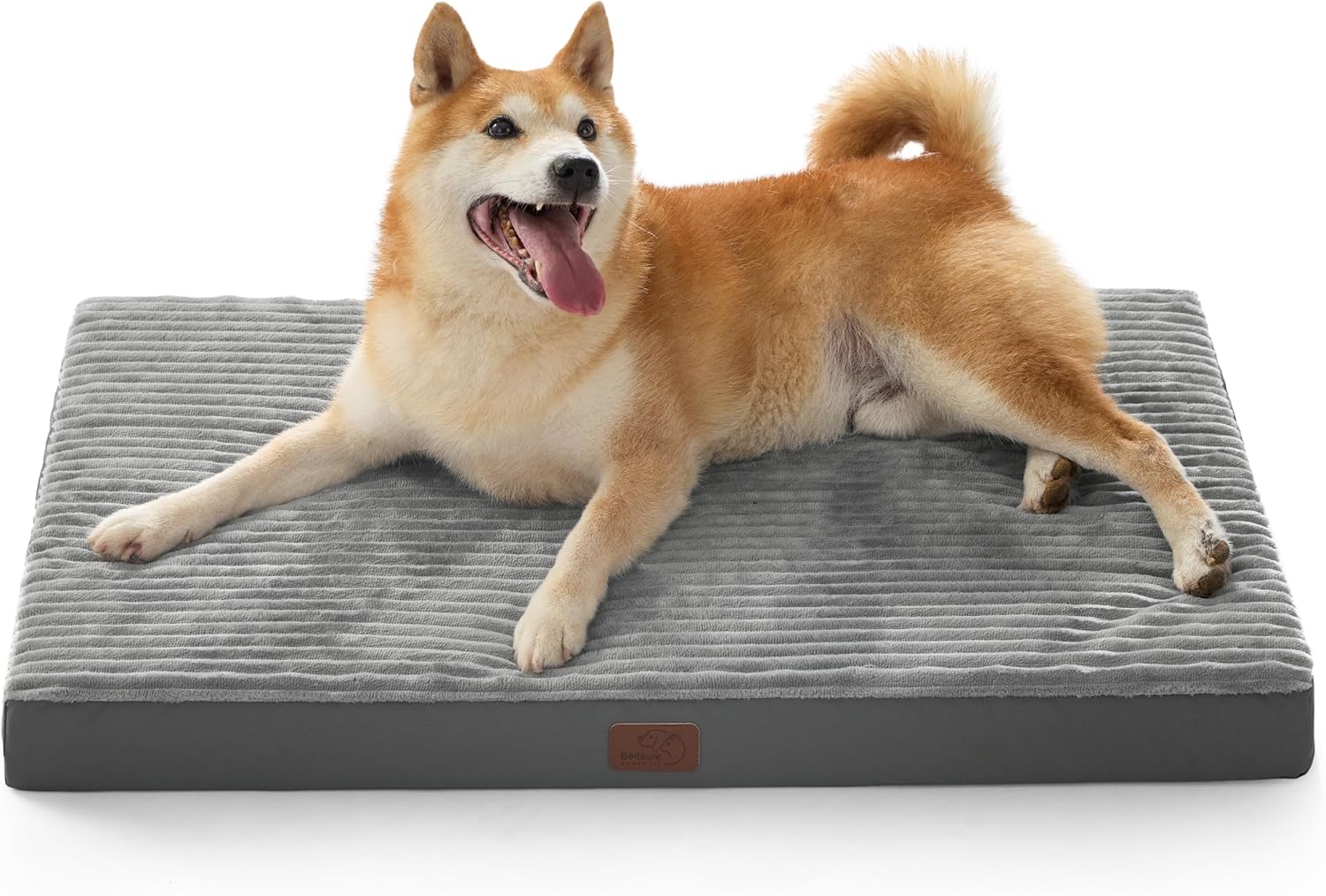 Bedsure Dog Beds Large Sized Dog- Orthopedic Pet Beds with Removable Machine Washable Cover, Egg Crate Foam Puppy Pad, Suitable for Pet Up to 50 lbs, 35″x22″