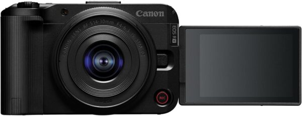 canon eos r50 v with rf s14 30mm f4 6.3 is stm pz lens, aps c mirrorless interchangeable lens hybrid camera, ultra wide angle zoom lens, vertical video, vlogging, live streaming, content creation