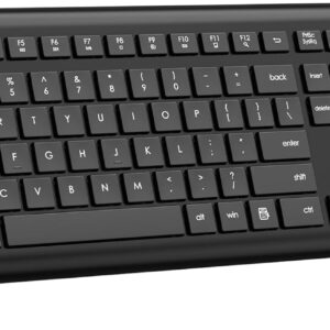 EDJO Wireless Keyboard, 2.4G Full-Sized Cordless USB Silent Computer Keyboard, Ergonomic Tilt Angle, Sleep Mode, Long Battery Life, for Windows, Mac OS Laptop/PC/Desktop/Notebook