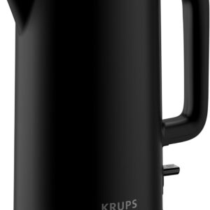 KRUPS 1.5L Electric Kettle, Cool Touch Stainless Steel Interior, Fast Boiling, one cup in 80 seconds, Double Wall, Fast Boiling, Auto Off, Keep Warm, Cordless, Black
