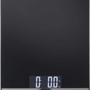 KitchenAid KQ908 Glass Surface 11 Pound Capacity Digital Kitchen and Food Scale, Scale for Food Ounces and Grams, Dry and Liquid Ingredients, Black