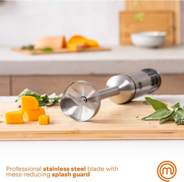 MasterChef Immersion Blender Handheld, Stainless Steel Hand Held Blending Stick Emulsifier, Puree Blender for Making Baby Food, Soup, Sauces etc, Powerful 400W Motor with Variable Speed Control - Image 2